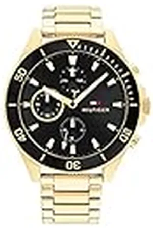 Tommy Hilfiger Reloj Analógico de Cuarzo Multifunción para Hombre con Correa de Acero Inoxidable de Color Dorado - 1791919