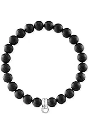Thomas Sabo Pulsera con dijes en plata de ley 925 negra X0219-023-11-L16.5