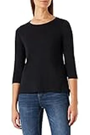Marc O’ Polo Marc OߴPolo Mujer Camiseta de manga larga de algodón orgánico con mangas 3/4, (Black), M