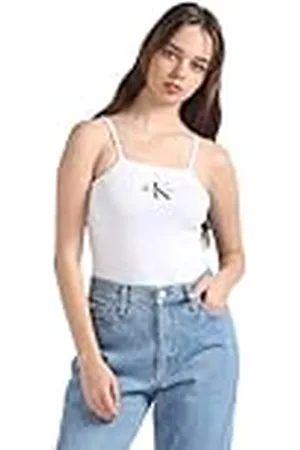 Calvin Klein Jeans Body de Algodón Elástico para Mujer, , L