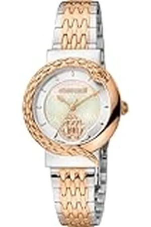 Roberto Cavalli Reloj Analógico para Mujeres de Cuarzo con Correa en Acero Inoxidable RV1L156M1111