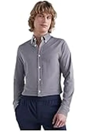 Tommy Hilfiger Men Knitted Shirt Long-Sleeve , Blue (Carbon Navy), L