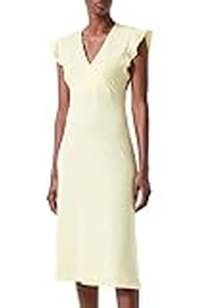 ONLY Onlmay S/L Wrap Midi Dress Jrs Vestido, Lemon Meringue Mujeres