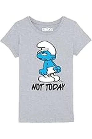 LES SCHTROUMPFS Gismurfts007 Camiseta, Gris Melange, 6 años Niñas