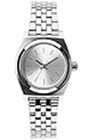 Nixon Small Time Teller - Reloj Analógico de Cuarzo para Mujer, Correa de Acero Inoxidable Color Plateado