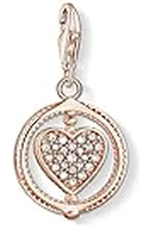 Thomas Sabo Colgante de la Colección Love & Affection, Abalorio con Corazón Giratorio en Color