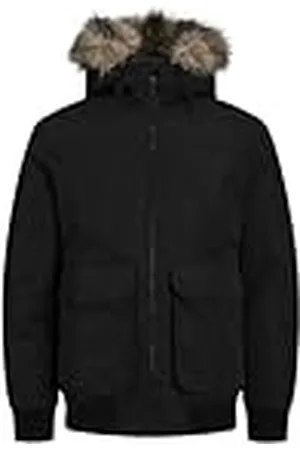 JACK & JONES Jjconstruct Faux Fur Bombardero Chaqueta Bomber, , S para Hombre