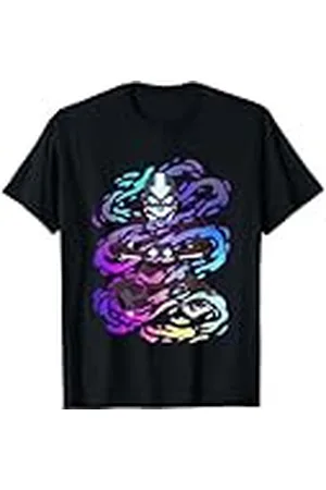 Avatar: The Last Airbender Rainbow Neon Spiral Aang Camiseta