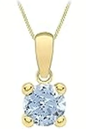 Amazon Collar con Colgante en Oro de 9 Quilates con la Piedra Natal de Marzo (previamente Amazon Collection)
