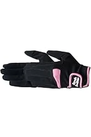 Pfiff 102534 Unicorn - Guantes de equitación para niños, Color Negro y Rosa 8