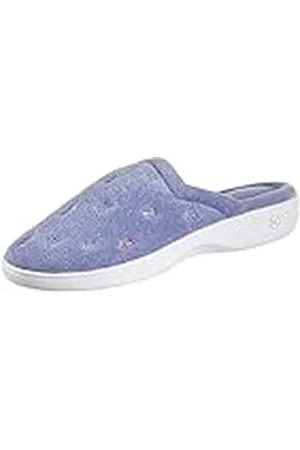 Isotoner Zuecos bordados para mujer, Vígaro festoneado, 7.5-8
