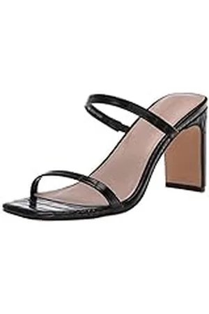 THE DROP Avery Sandalia de tacón alto con dos correas y puntera cuadrada para Mujer, , 37.5 EU
