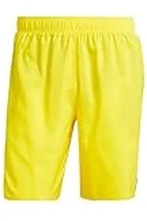 adidas Hombre Solid CLX Classic-Length Swim Shorts, Yellow/Black, S