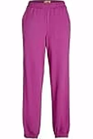 JJXX Jxabbie RLX HW Every Pants Swt Noos Pantalones de chándal, Rojo Fucsia/Estampado: Logotipo de Carmine Rose, XL para Mujer