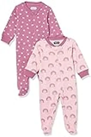 Amazon Disney | Marvel | Star Wars Pelele de algodón con pies - colores interrumpidos Unisex Bebés, Pack de 2, , Prematuro