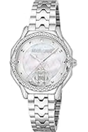 Roberto Cavalli Reloj Analógico para Mujeres de Cuarzo con Correa en Acero Inoxidable RV1L225M0041