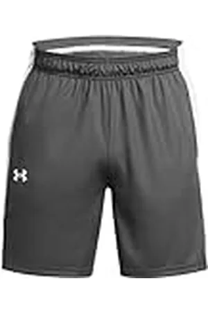 Under Armour Play Up Shorts 3.0 Pantalones cortos de mujer, pantalones cortos deportivos con bajo redondeado, color gris brezo/turquesa degradado/turquesa degradado