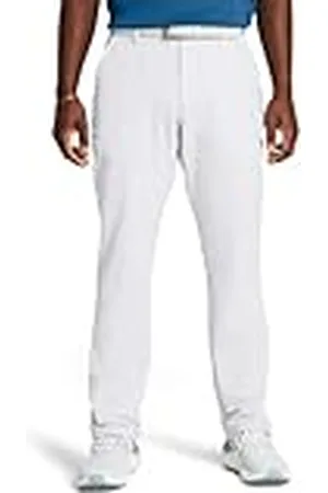 Under Armour UA Tech Tapered Pant Pantalón largo de golf para hombre, pantalón de deporte elástico con forma cónica, color gris halo/gris halo