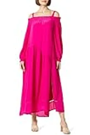 THE DROP LS Cold Shoulder Strap Maxi Vestido Largo, , XXS