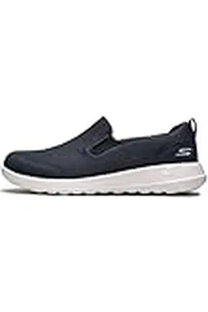 Skechers GO WALK MAX CLINCHED, Zapatillas para Hombre, Navy Textile /White Trim, 42 EU