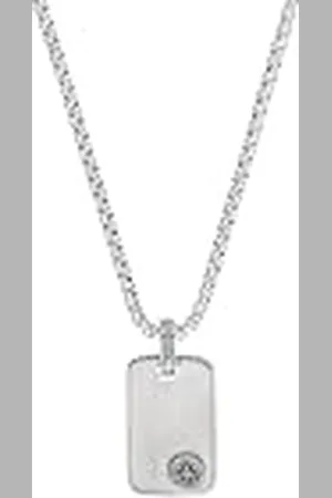 QS by s.Oliver Cadena con colgante de acero inoxidable collar de los hombres, 55+5 cm, , brújula, viene en caja de regalo de joyería, 2037997