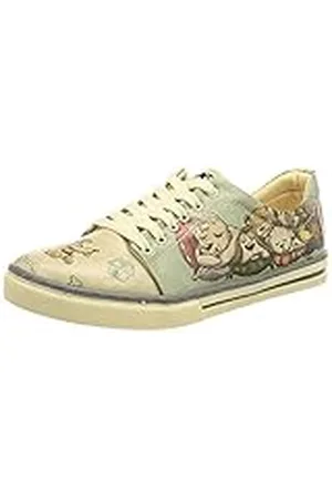 Dogo Sneakers, Zapatillas de Mujer, Sleeping Dogs, Zapatos Veganos Estampados,41 EU