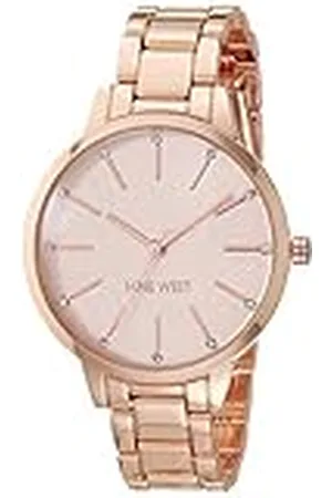 Nine West Reloj de Pulsera para Mujer, NW/2098, Oro