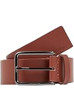 Calvin Klein Cinturón Hombre Hebilla rectangular de piel, , 85 cm