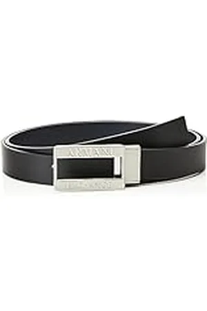 Armani Exchange Cuero Genuino, Logo Buckle Cinturón, , Talla única Casual