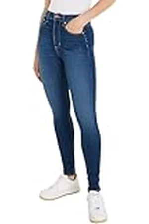 Tommy Hilfiger Sylvia HGH SSKN AH1239 DW0DW17592 Pantalones de Mezclilla, , 27W / 34L para Mujer