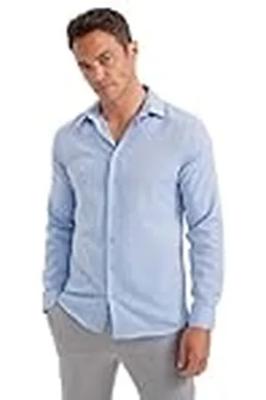 DeFacto Freizeithemden und Trachtenhemden-Klassisches Herren Hemd Camiseta, , M Hombres