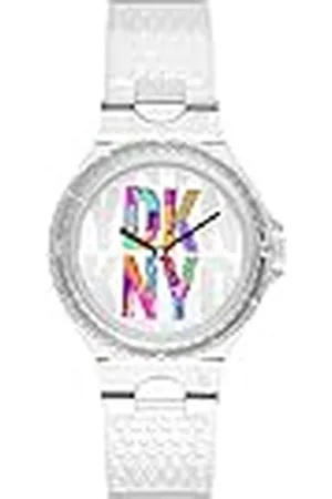 DKNY Reloj para mujer Chambers Quartz/3 Movimiento manual caja de 36 mm con correa de poliuretano NY6658