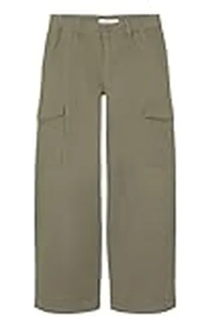 NAME IT Bestseller A/S NKFROSE Wide Twill Cargo 8108-BA Noos Pantalones Tipo, , 170 para Niñas