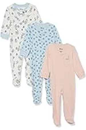 Amazon Disney | Marvel | Star Wars Pijama Ceñido de Algodón con Pies Unisex Bebés, Pack de 3, , Prematuro