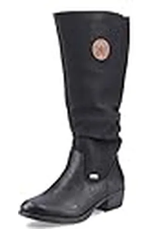 Rieker Mujer Botas 93157, señora Botas de Invierno,Repelente,TEX,Botas de Invierno,Botas de caña Larga,Forradas,Negro (Schwarz / 00),42 EU / 8 UK