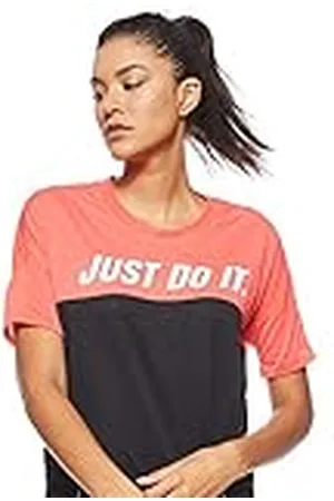 Nike W Tailwind SS SD Camiseta, Mujer, Rojo/Negro (Ember Glow/Black), XS
