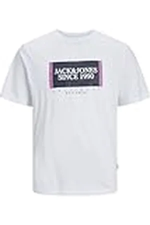 JACK & JONES Camiseta de Manga Corta Hombre Lafayette Box Blanco