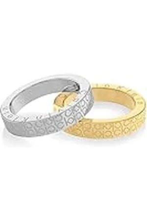 Calvin Klein Anillos para Mujer Colección CK ICONIC FOR HER en Acero Inoxidable y Oro Amarillo - 35000444B