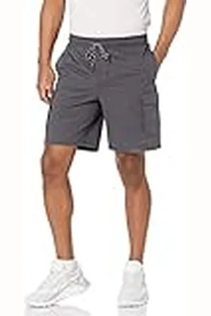 Amazon Pantalón Corto Cargo con Cintura Elástica de 22,86 cm Hombre, , S