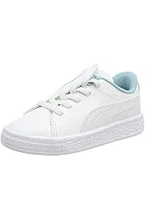 PUMA Basket Crush Ac Inf, Zapatillas, Niñas, White Milky Blue, 21 EU