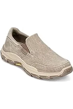Skechers Respected-Fallston, Lona sin Cordones Hombre, Taupe, 45 EU