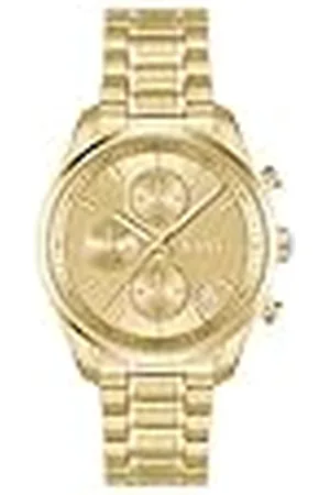 HUGO BOSS Reloj Analógico de Cuarzo Multifunción para Mujer Colección Grand Tour Ladies con Correa de Acero Inoxidable de Color Dorado - 1502768