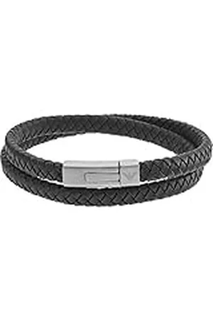 Emporio Armani Pulsera para Hombre, 18.50cm Pulsera de Acero Inoxidable Plateado, EGS2176040