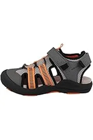 Geox Jr Sandal Kyle A, Sandalias para Niño, Multicolor (Grey/Orange), 24 EU
