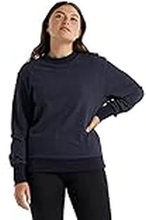 Icebreaker Central Sudadera para Mujer - Ropa Deportiva de Lana Merina para Senderismo, Deportes de Invierno, Running, Gimnasio - , S
