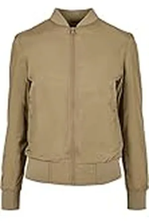 Urban classics Chaqueta Bomber ligera mujer con bolsillos delanteros, cintura, puños y cuellos elásticos, apertura delantera con cremallera, de manga larga, color , talla S