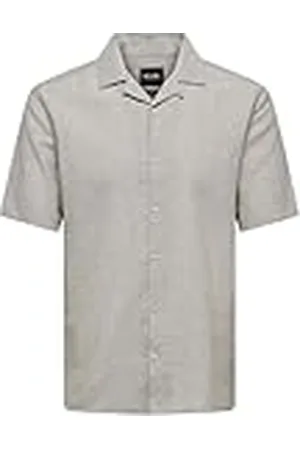 Only & Sons Camisa de Hombre de Manga Corta con Botones, Cuello clásico, Color: , Talla:XL