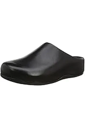 FitFlop Shuv Mule Leather, Obstrucción Hombre, Black, 43 EU