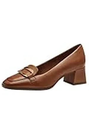 Tamaris Zapatos de Salón de Piel para Mujer, Tacón Cuadrado, Cómodos, , 38 EU