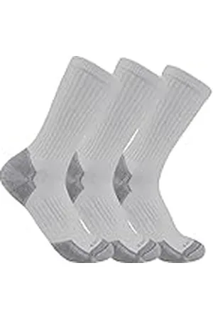 Carhartt Calcetines de Mezcla de algodón de Peso Medio, Paquete de 3, , L para Hombre